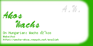 akos wachs business card